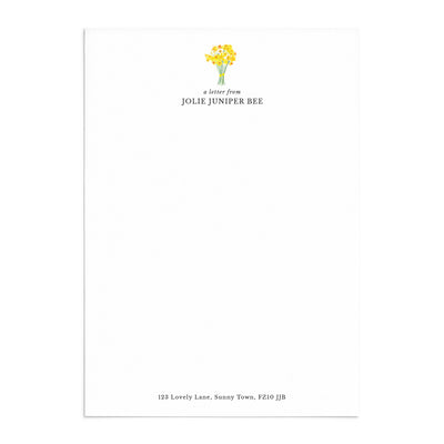 Spring Daffodils Writing Paper Set - Poppins & Co.
