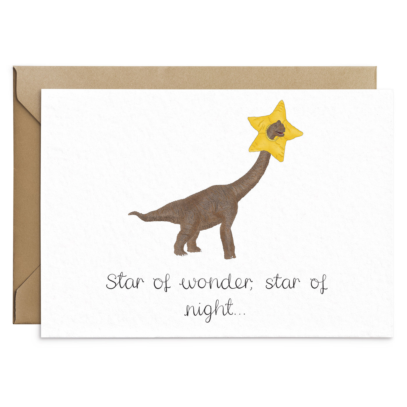 Star Of Wonder Dinosaur Nativity Christmas Card - Poppins & Co.