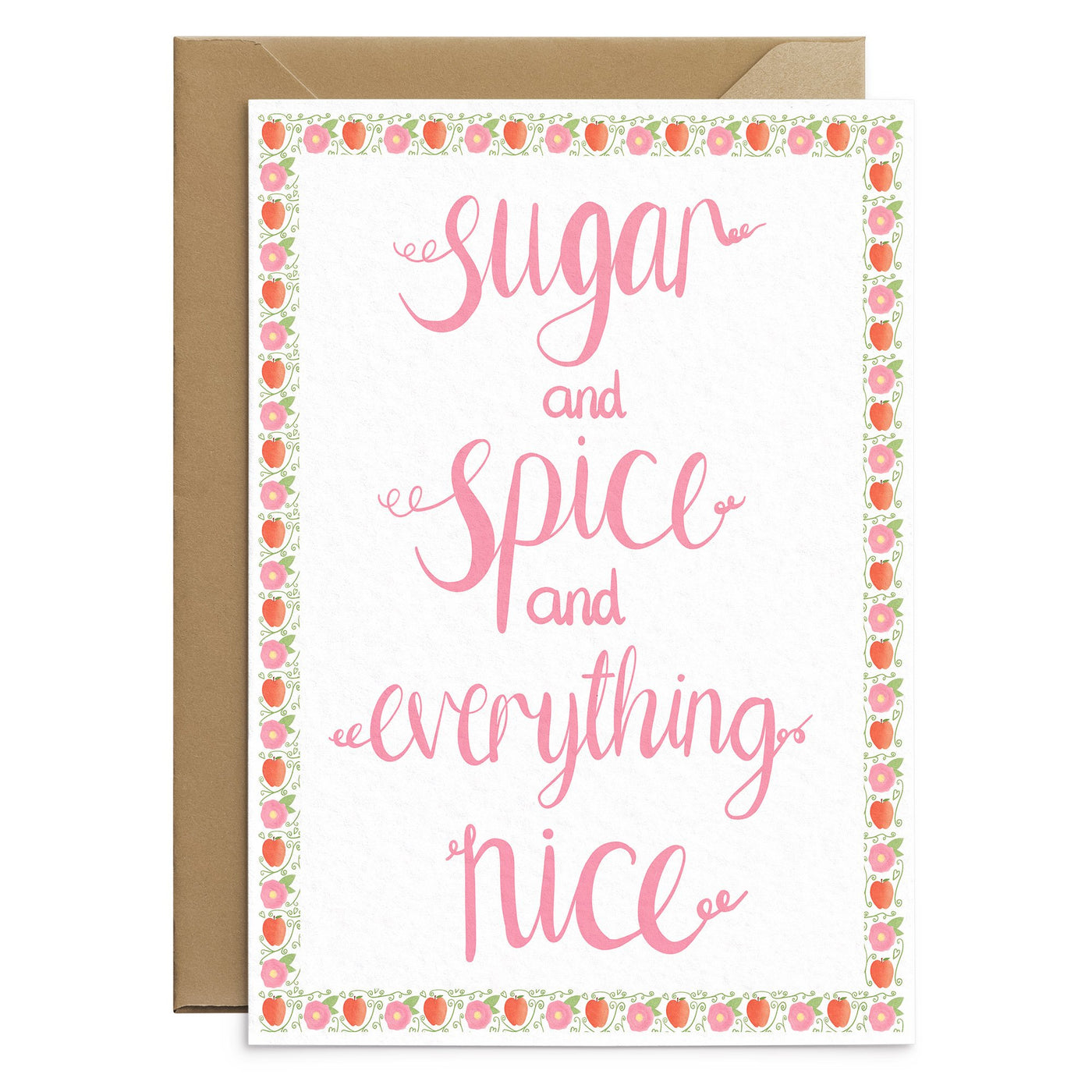 Sugar And Spice Baby Girl Card - Poppins & Co.