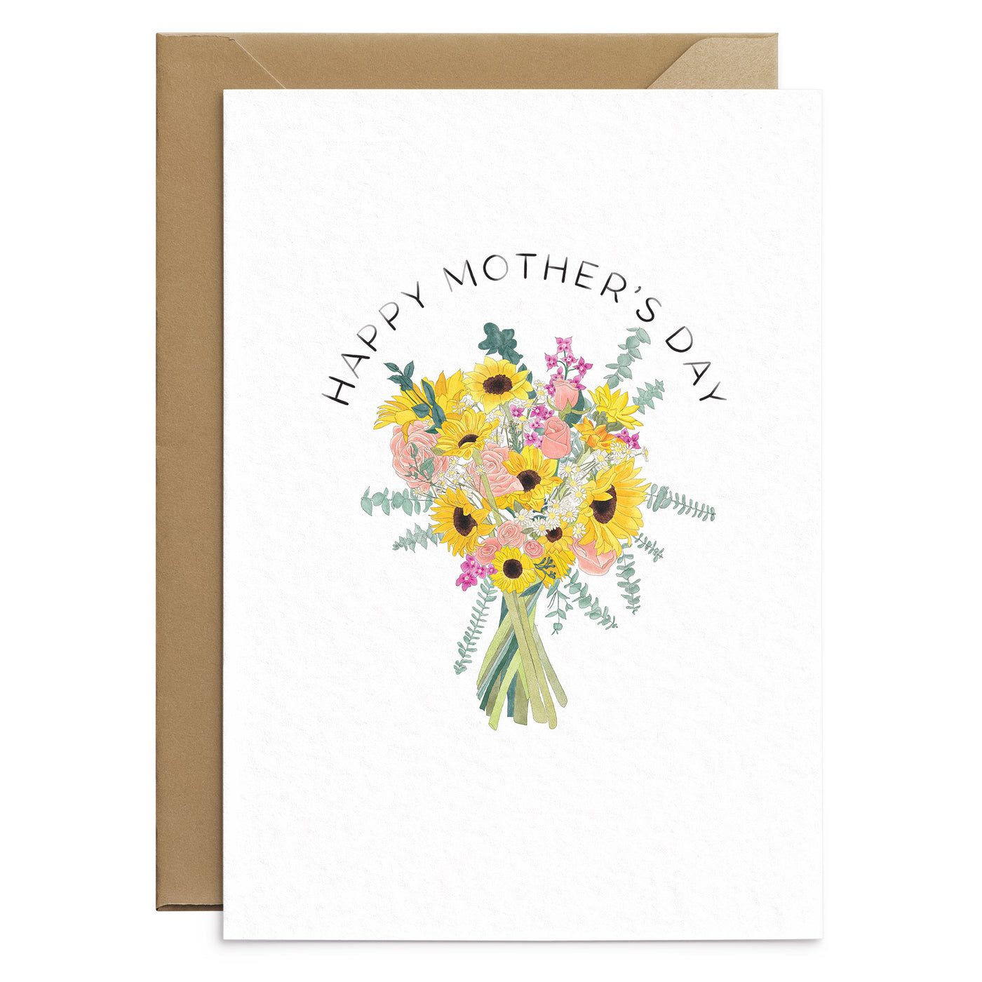 Sunflowers Floral Bouquet Mothers Day Card - Poppins & Co.