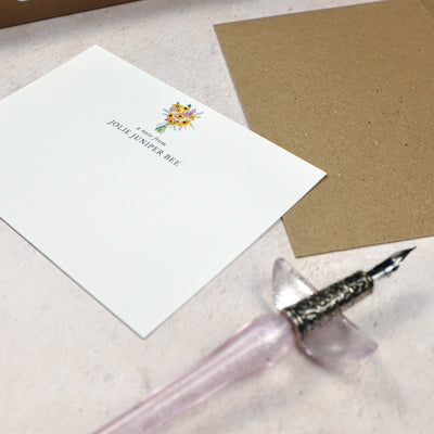 Sunflowers Personalised Note Cards - Side - Poppins & Co.