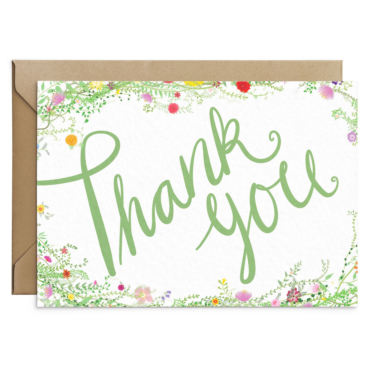 Wildflower Floral Thank You Card - Poppins & Co.