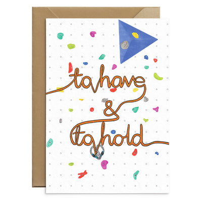 Climbing & Bouldering Inspired Wedding Card - Poppins & Co.