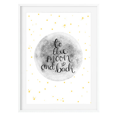 To The Moon And Back Print - Poppins & Co.