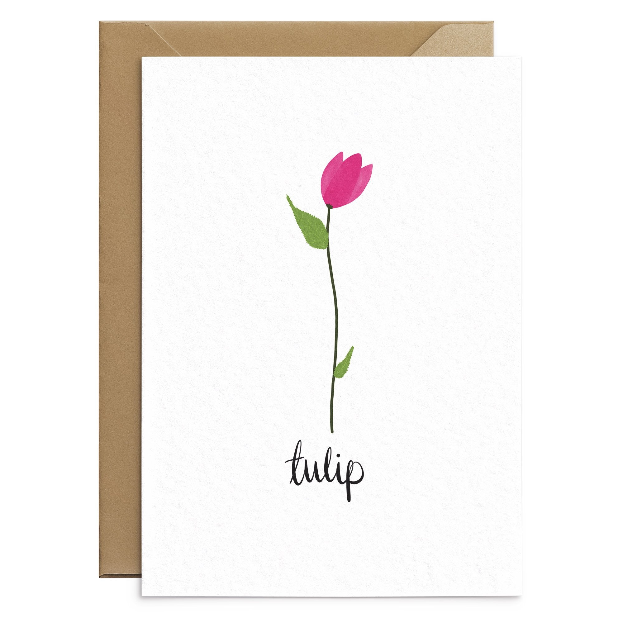 Tulips Note Tulip Flower Note Card - Poppins & Co.