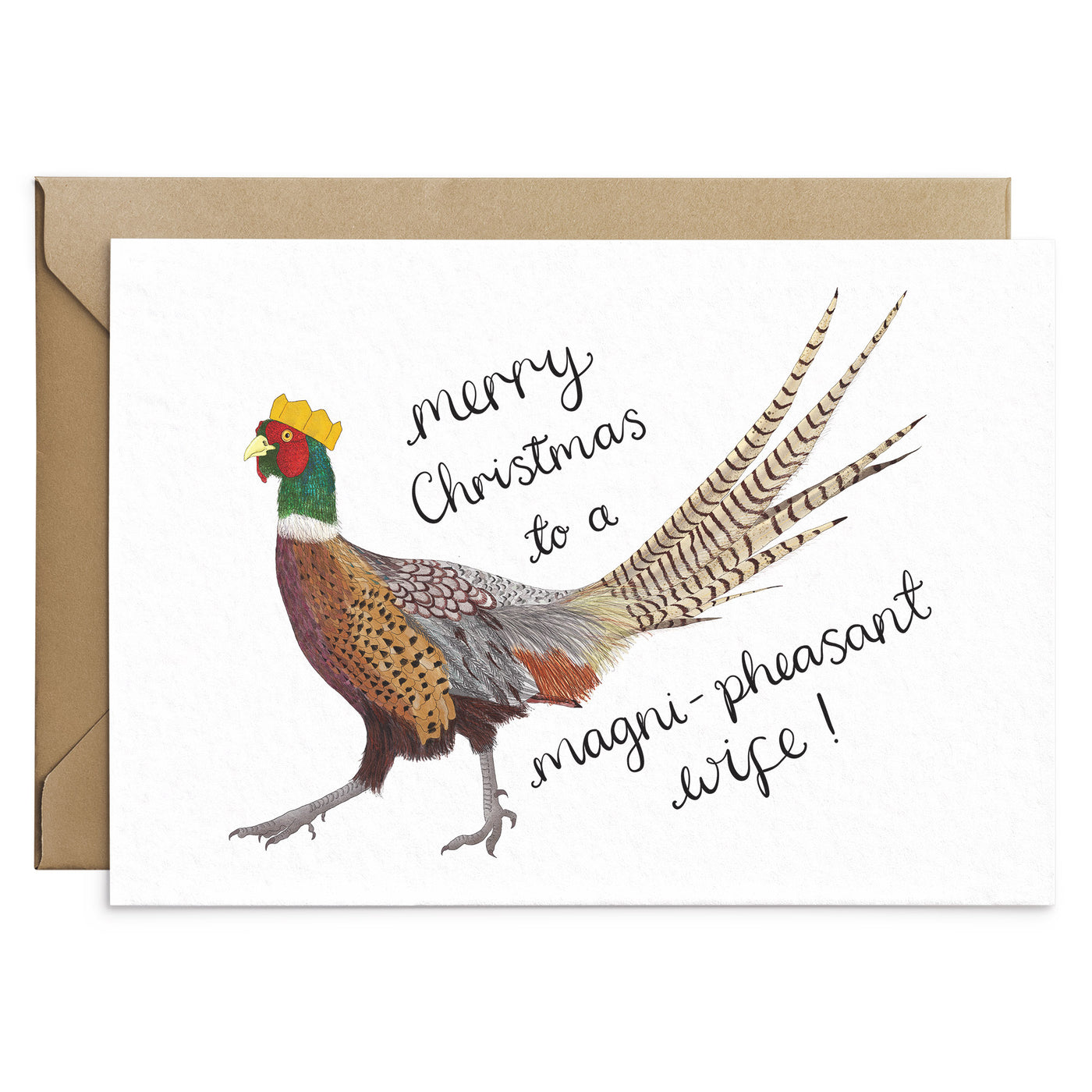 Pheasant Wife Christmas Card - Poppins & Co.