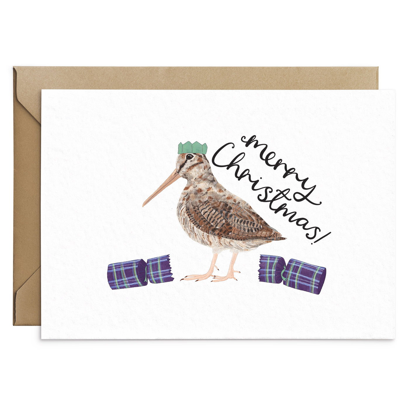 Whimsical Woodcock Christmas Card - Poppins & Co.