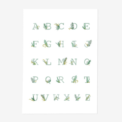 Woodland Nursery Alphabet Print - Poppins & Co.