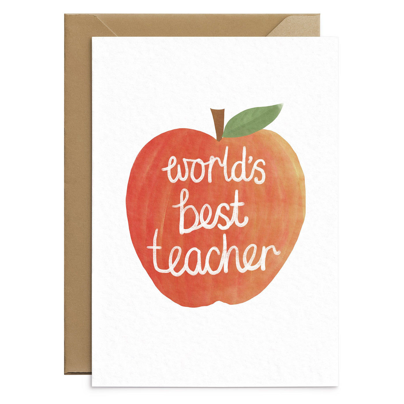 Worlds Best Teacher Card - Poppins & Co.