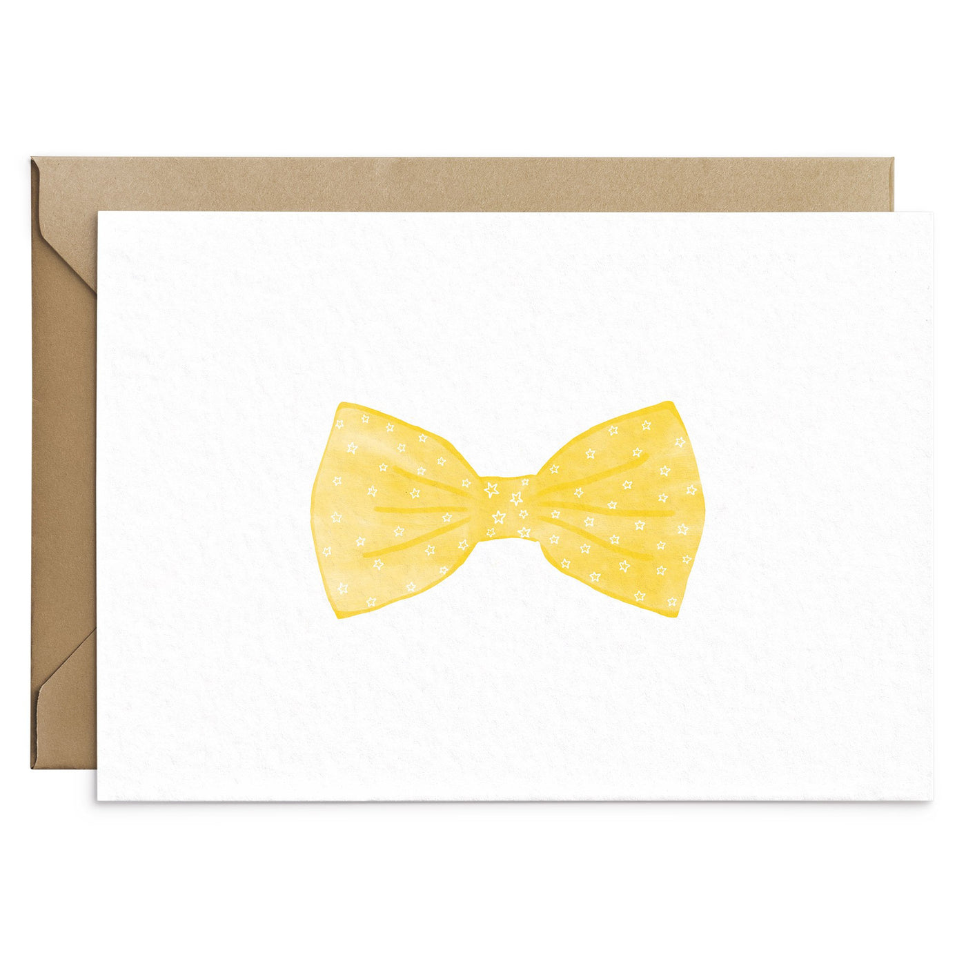 Yellow Bowtie Card - Poppins & Co.