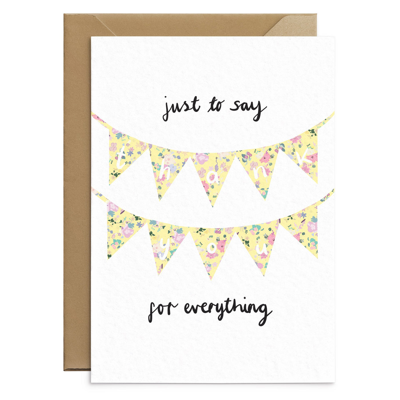 Yellow Thank You Card - Poppins & Co.