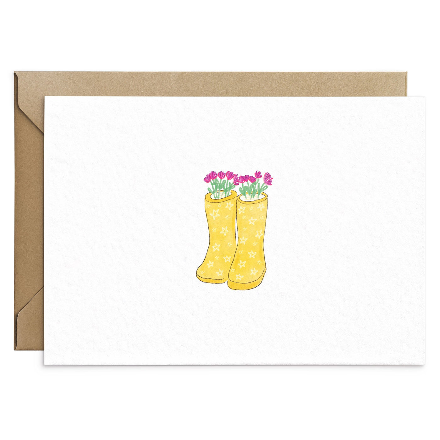 Yellow Welly Card - Poppins & Co.