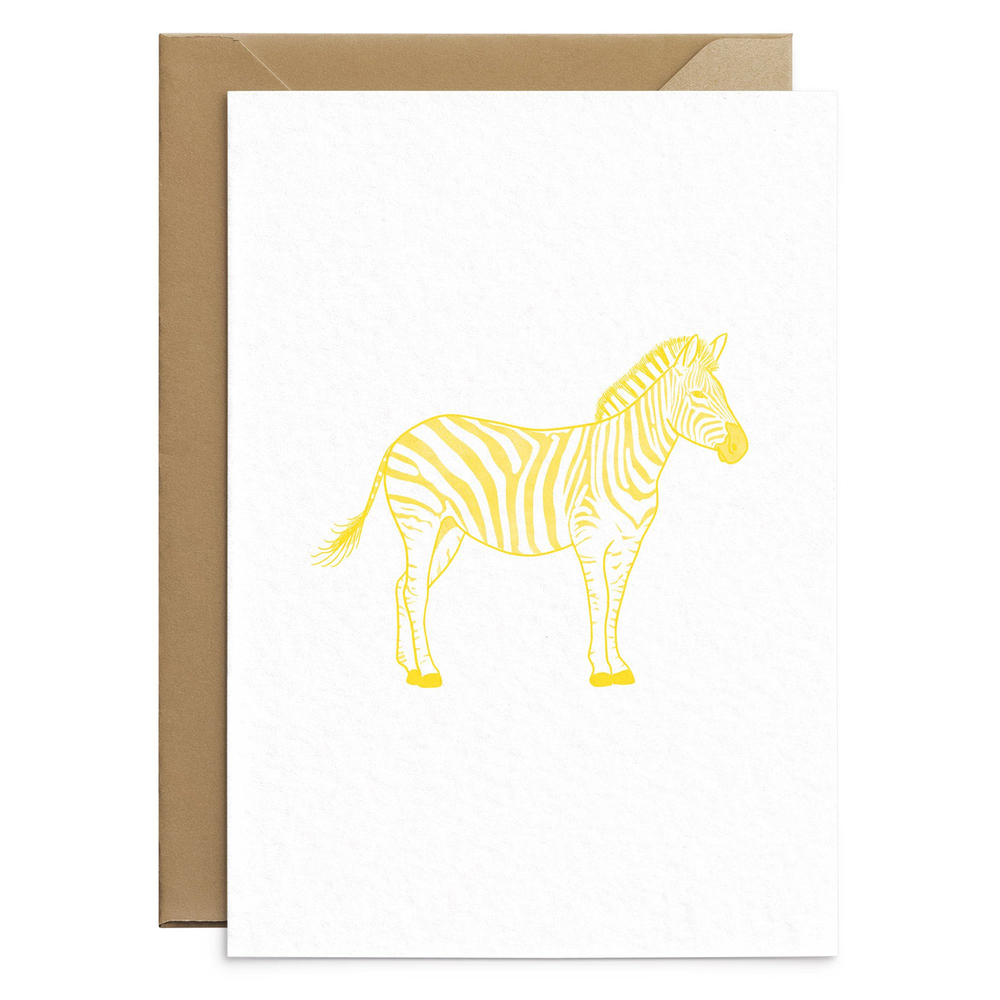 Yellow Zebra Card - Poppins & Co.