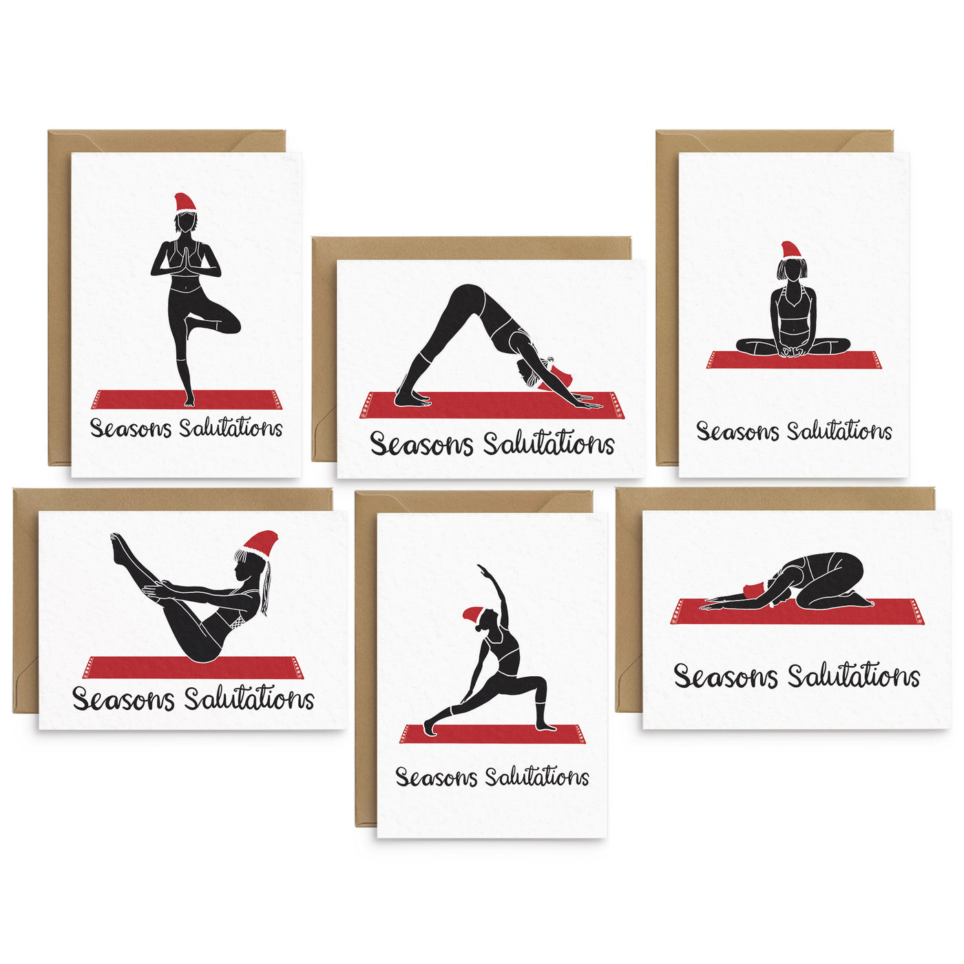 Yoga Christmas Card Set - Poppins & Co.