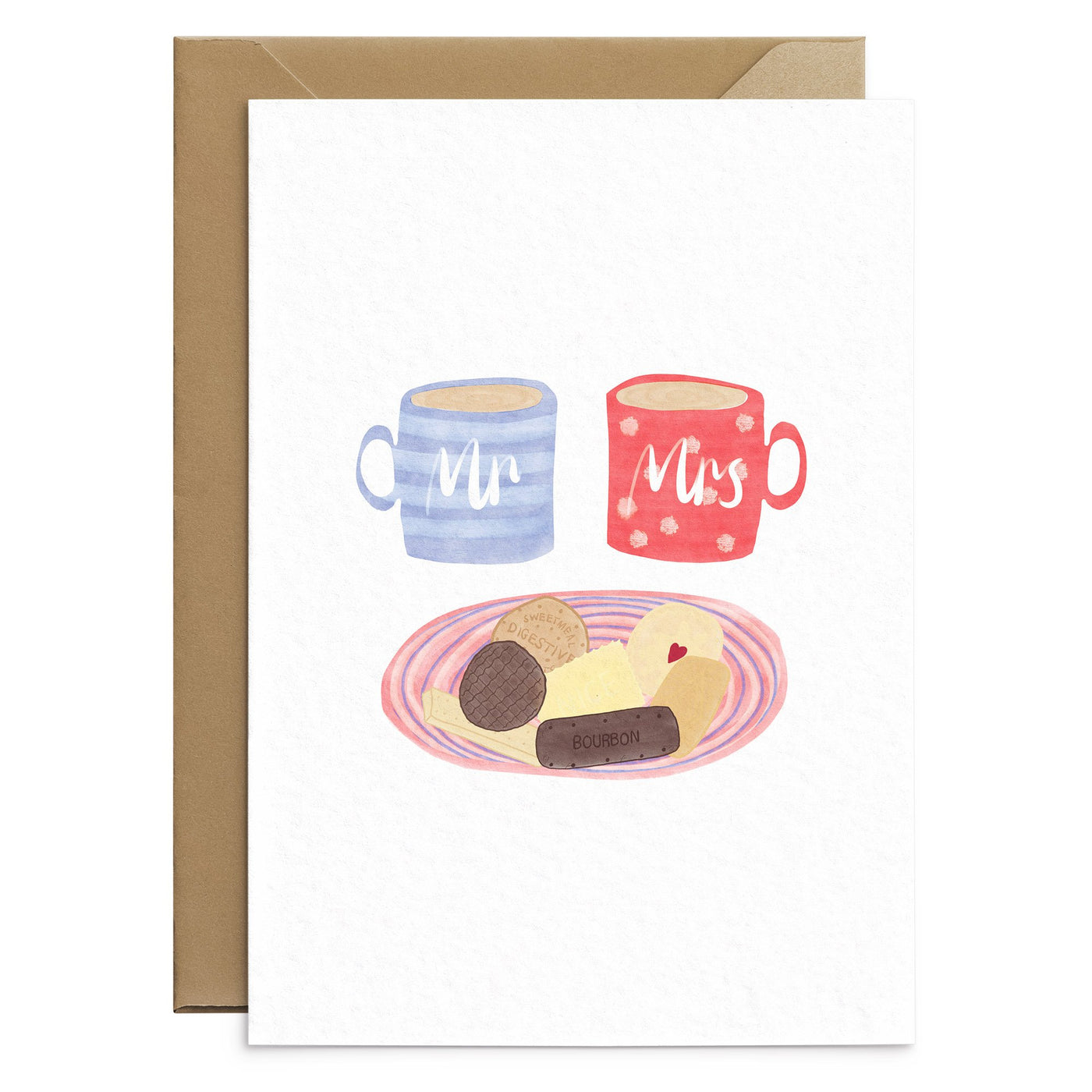 Mr and Mrs Tea Card - Poppins & Co.