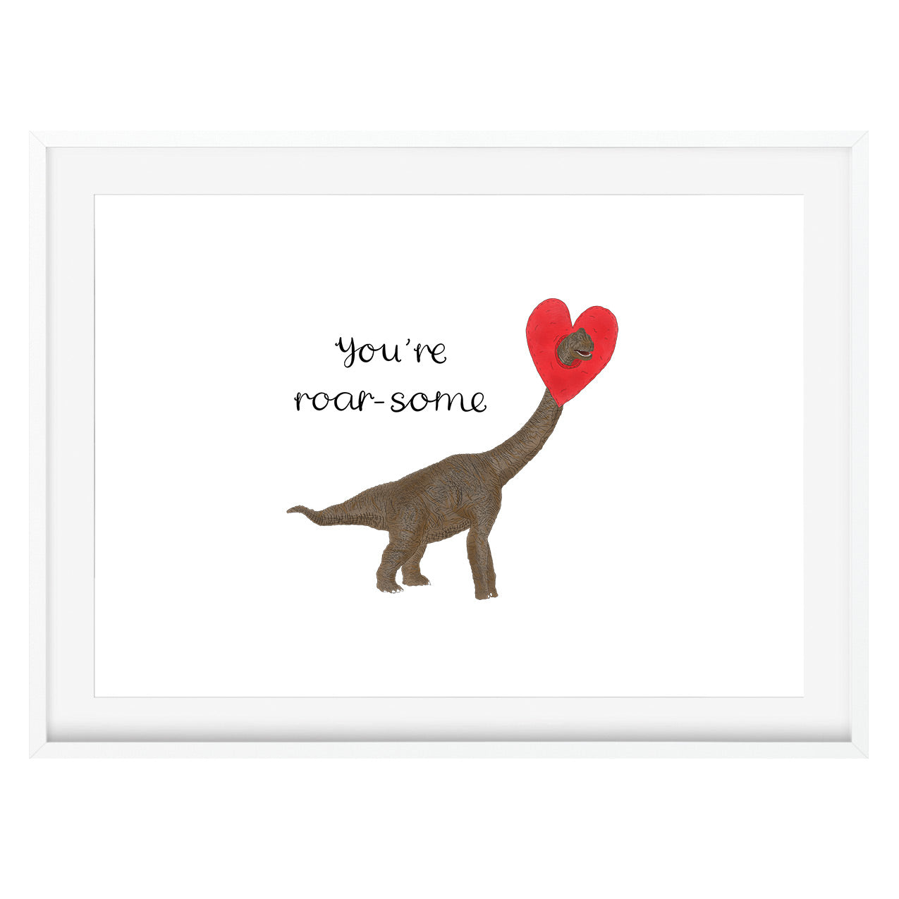 You're Roar-some Dinosaur Art Print (Framed & Mounted) - Poppins & Co.
