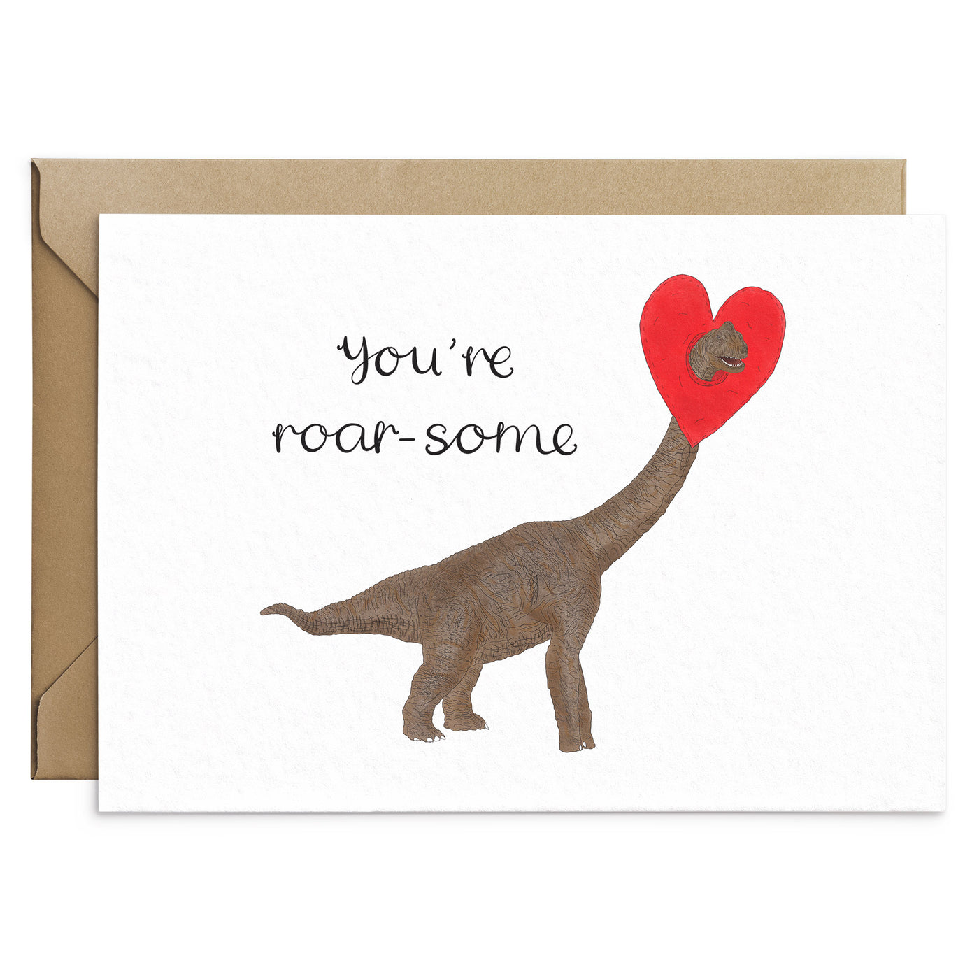 Funny Dinosaur Valentines Card